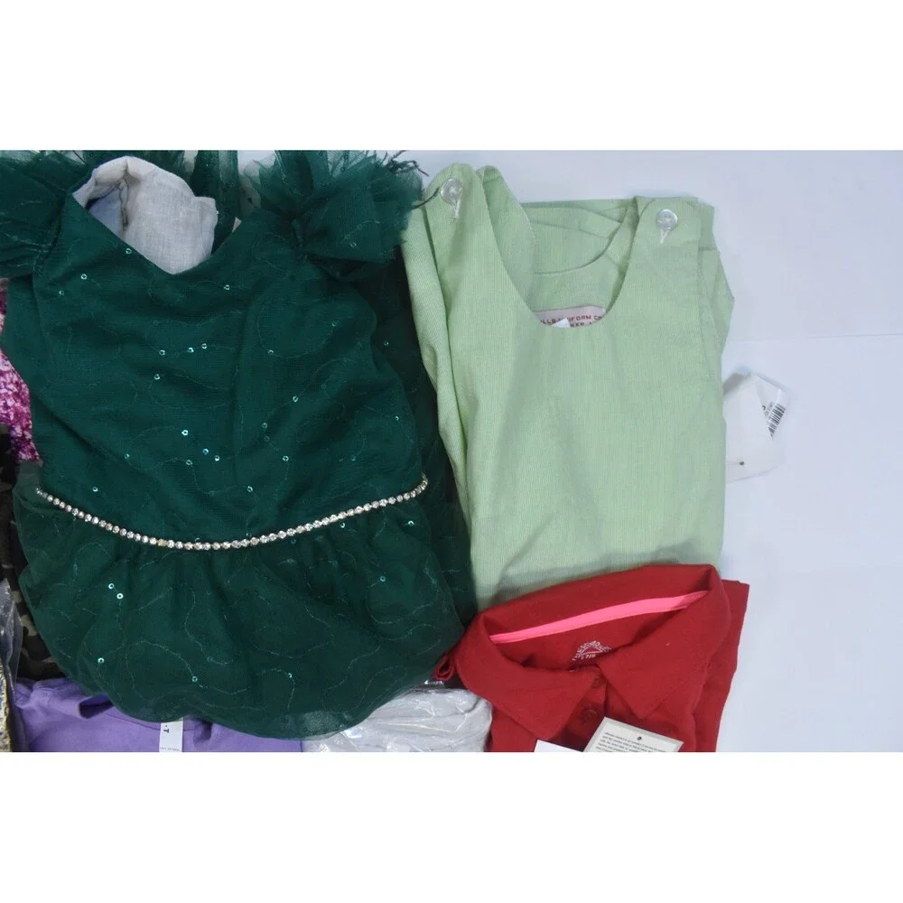 Wholesale Bulk Lot Of 14 Girls Size Small 6/7 Mixed Season Tops Bottoms Dresses